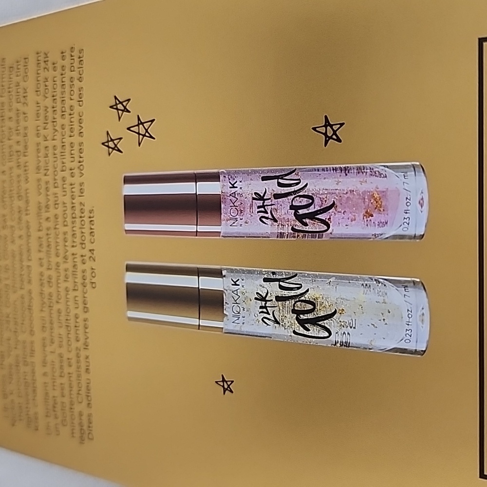 2X LIP GLOW SET ✨️ INFUSED with REAL 24K GOLD 7ml x2 / 0.23 fl.oz  (NIB)✨️ - Picture 6 of 6